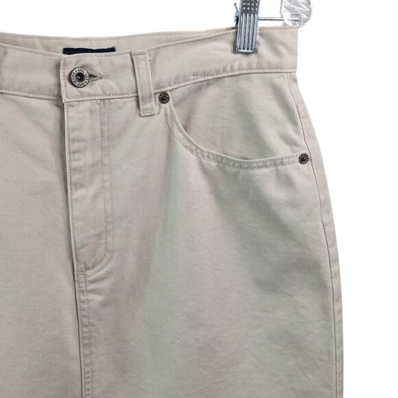 GAP A-line Cotton Denim Mini Skirt Tan Size 10 - Picture 5 of 12